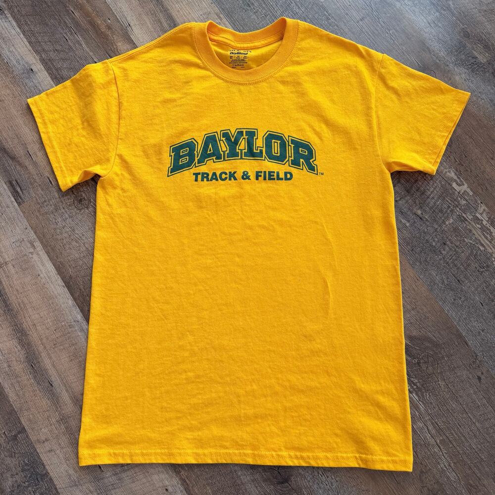 Baylor University Track & Field T-Shirt Yellow Green Unisex S Gildan